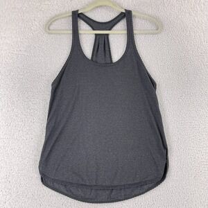 Lululemon‎ Tank Top Womens Medium Gray Scalloped Racerback Sleeveless Yoga Gym